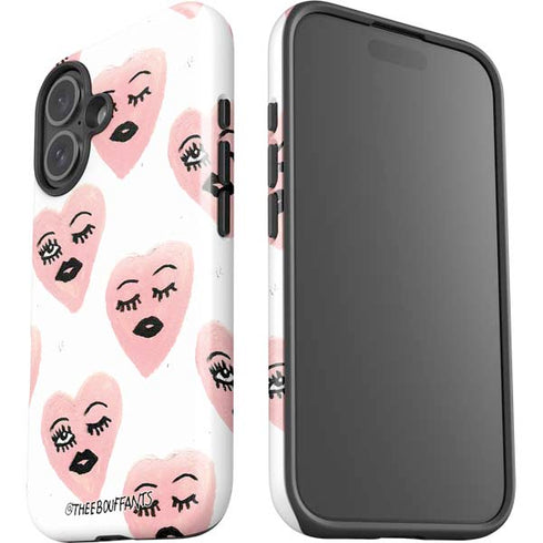 Bouffants and Broken Hearts Winking Hearts iPhone 16 Plus Impact Case